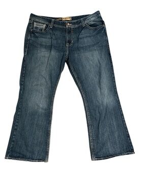 Rock & Roll Denim Co. Dark Blue Double Barrel Bootcut  Jeans 42x30